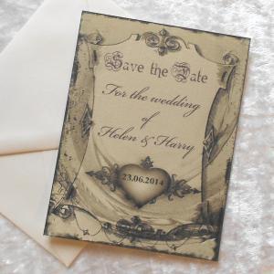 Gothic Save The Date Cards X 10 - Gothic Swag (ref..