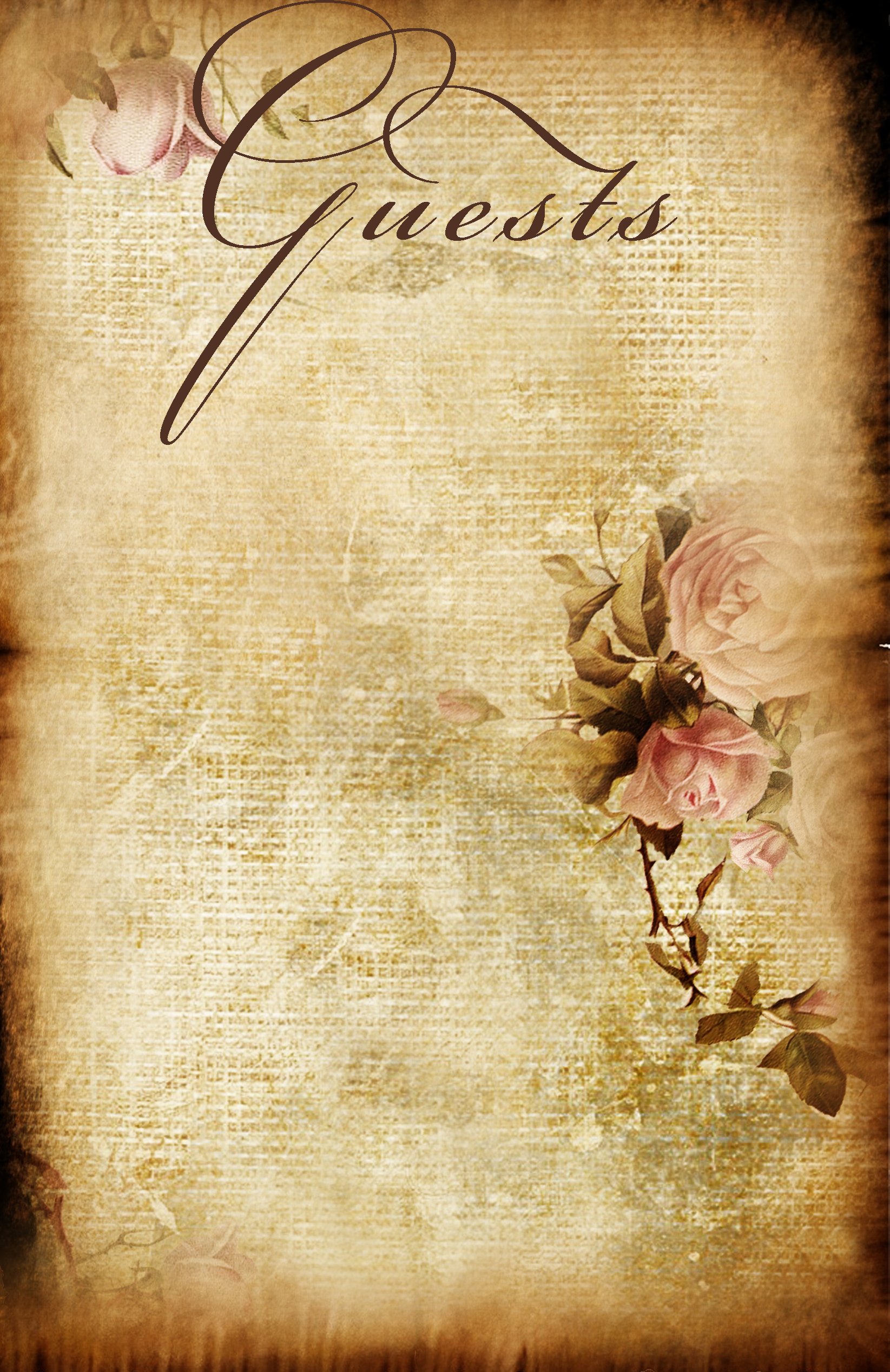 Wedding Guest Book Album Journal Scrapbook Vintage Love Story on Luulla