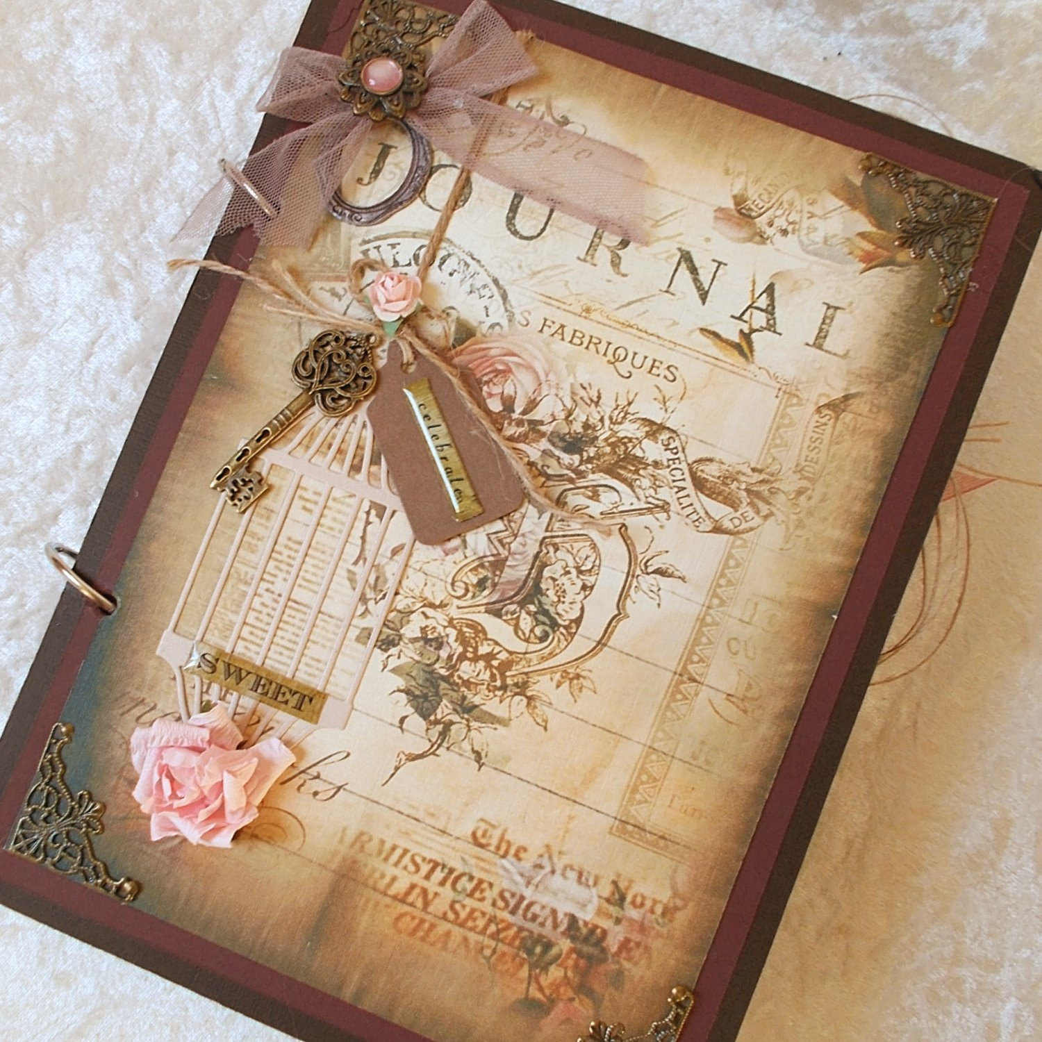 Wedding Journal Scrapbook Guests Book Vintage Love Story on Luulla